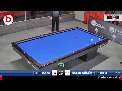 SARP KAYA & SADIK KÜCÜKZOROGLU Bilardo Maçı - 2021 TÜRKİYE ŞAMPİYONASI 3.ETAP-3.TUR