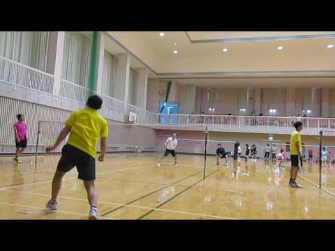 2016 5 21 Yamaguchi City Badminton match Tani vs Tsukada