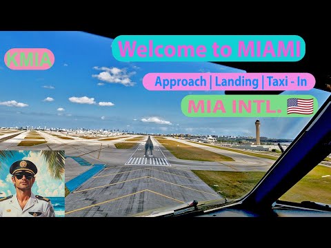 Miami 🛬 Epic Cockpit POV | Captain Max Approach & Landing in MIA ! ✈️🌴 one of busiest Airports in 🇺🇸