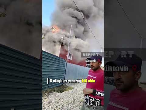 Kürdəmirdə 8 otaqlı ev yanaraq kül oldu – GÖRÜNTÜLƏR