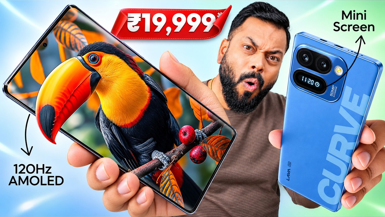 LAVA Virat Curve Unboxing & First Look ⚡ 120Hz 3D AMOLED, Rear Mini Screen @ ₹19,999*!