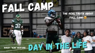 DAY IN THE LIFE OF COLLEGE FOOTBALL PLAYER  AT TULANE || THE TRUTH ABOUT FALL CAMP||