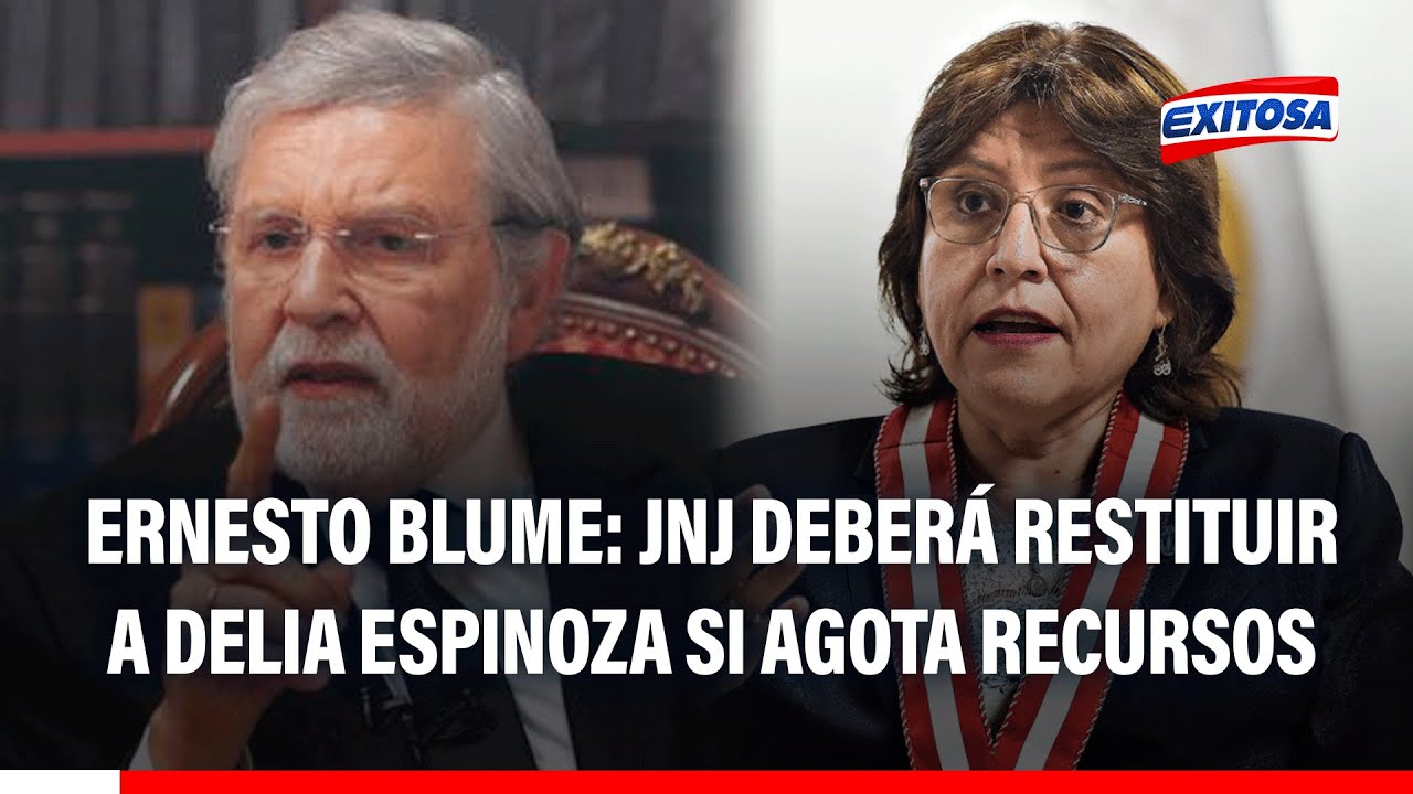 🔴🔵 JNJ deberá acatar restitución de Delia Espinoza si se agotan recursos impugnatorios, señala Blume
