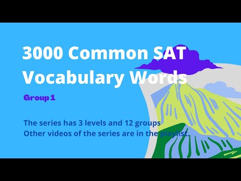 SAT Words - Group 1: Level 1 - 1