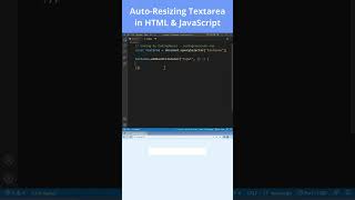 Create Auto-Resizing Textarea in JavaScript