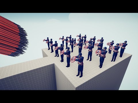 Medium Size CAPTAIN AMERICA Army vs Every God | Tabs Simulator