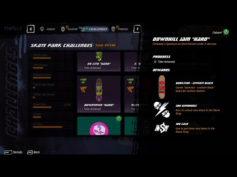 Downhill Jam "Hard" Speedrun Challenge THPS 1+2 (Tony Hawk's Pro Skater)