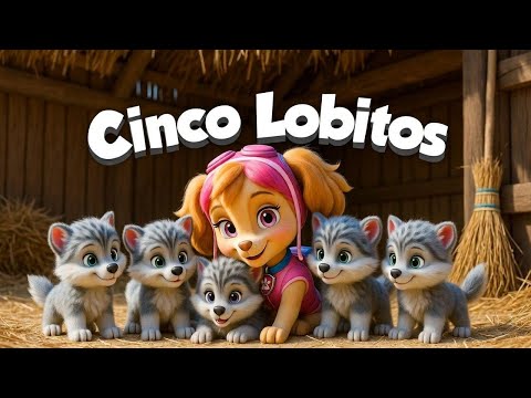 🖐️Cinco lobitos | Canciones Infantiles | ABC y 123 con Amigos🎶