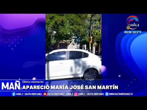 URGENTE: Encontraron con vida a María José San Martín.