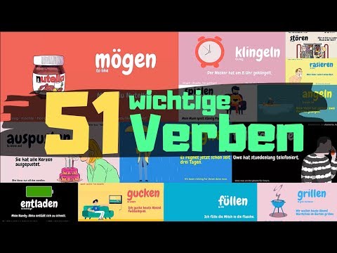 51 wichtige Verben mit Beispielen - 51 most common verbs in german with examples