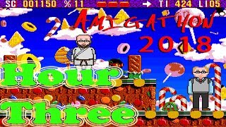 Amigathon 2018 Hour 3, featuring Lemmings 2, Battle Squadron, and Deluxe Galaga