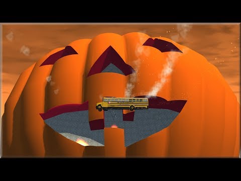 BeamNG Drive Vehicles Vs Giant Pumpkin on Halloween Hill - Insanegaz