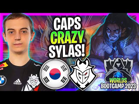 CAPS CRAZY GAME WITH SYLAS MID IN KOREA SOLOQ! | G2 Caps Plays Sylas Mid Worlds Bootcamp 2023!
