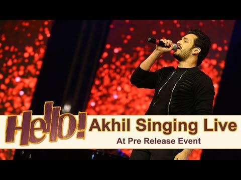 Akhil Singing Live At Hello Pre Release Event
