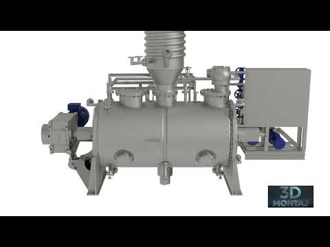 Plastik Geri Dönüşüm Kurutma Makinesi Tanıtımı — 3D Rotary Dryer Animation