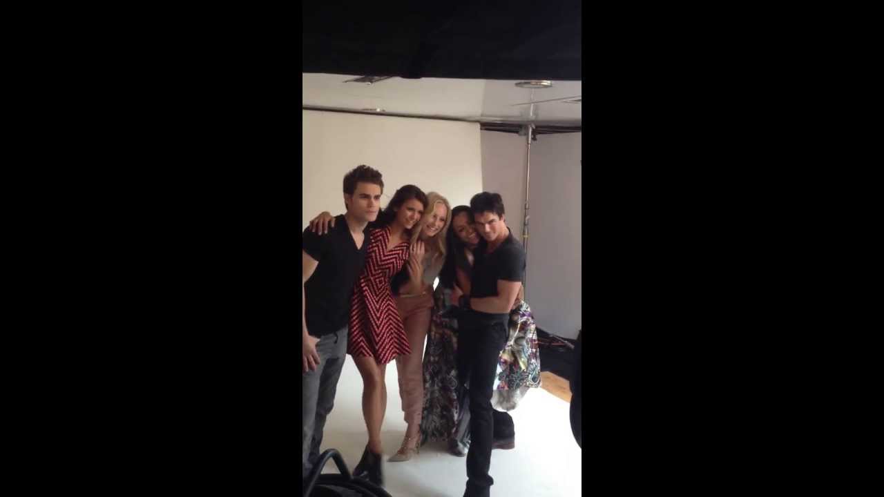 Paul Wesley & TVD cast - TV Guide photoshoot BTS 2013/7/20