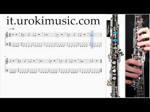Lezioni di Oboe C#1 S#1 L#9 Melodia Tutorial Spartito Imparare Insegnante Metodi Partiture