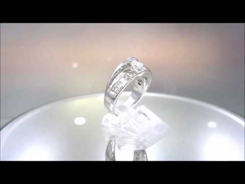 PRINCESS CUT TENSION DIAMOND ENGAGEMENT RING 14K 1.72CT - KNR INC - 879.wmv