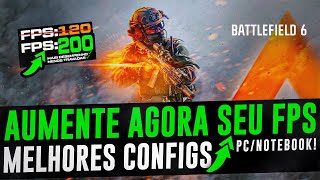 COMO AUMENTAR O FPS NO BATTLEFIELD 6 ! MELHORES CONFIGURAÇÕES PARA BF6 FPS E ACABAR TRAVADAS