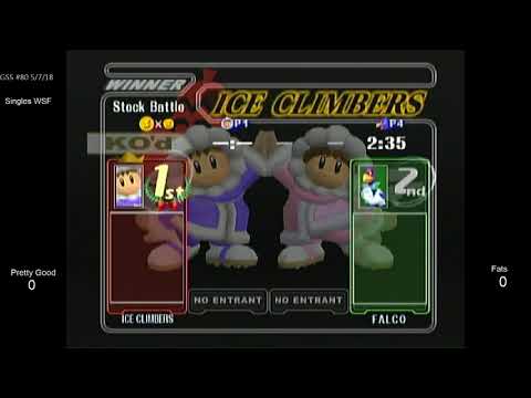 GSS 80 SSBM - Pretty Good (Ice Climbers) vs. Fats (Falco, Fox) - Melee WSF