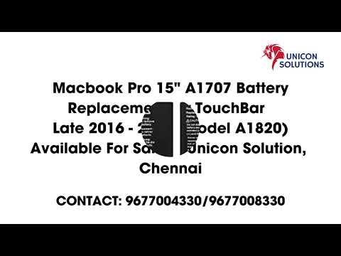 Macbook Pro 15" A1707 Battery Replacement for TouchBar Late 2016-2017 (Model A1820)