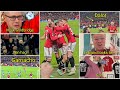 The emotional reaction of Erik ten Hag, Garnacho and Dalot to Hojlund's first Premier League goal 🥹👏