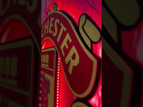 Объёмная эмблема с LED подсветкой ФК "Манчестер Юнайтед", FC Manchester United, 40х40 см, футбольный декор. - фото 1 - id-p1831356567