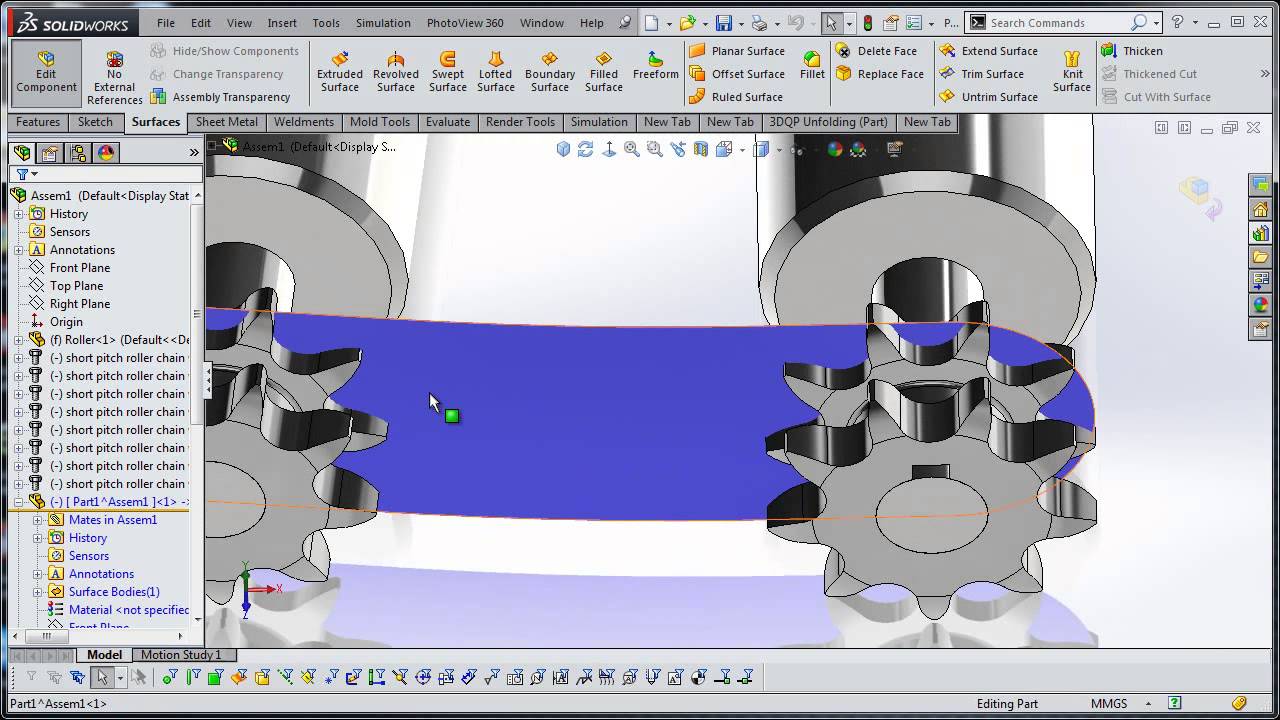 SolidWorks Chain Conveyor