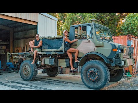EX-ARMY UNIMOG TRUCK RESTORATION - Camping at the Shed! DIY Expedition Vehicle Build #2