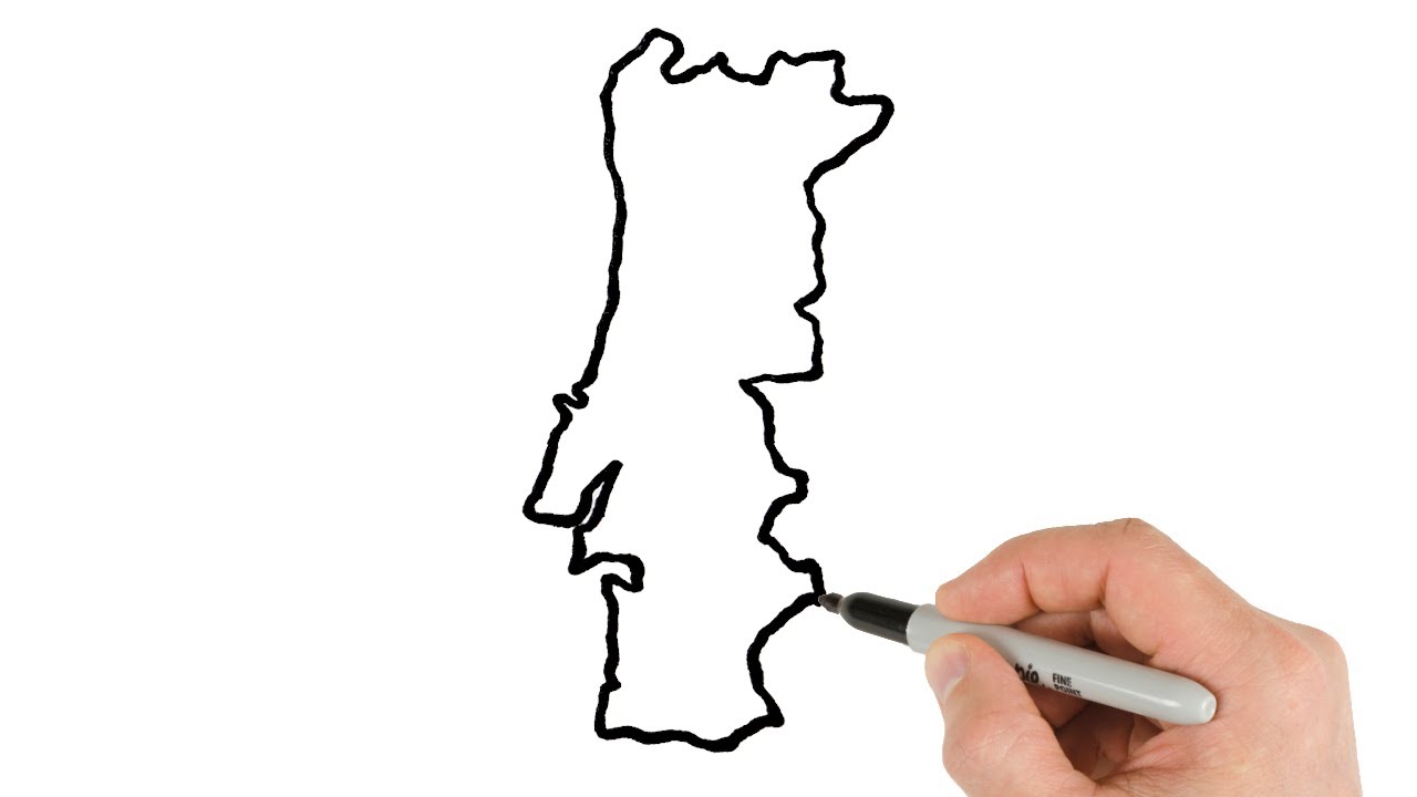 How to Draw Portugal Map Easy | Country Maps Drawing