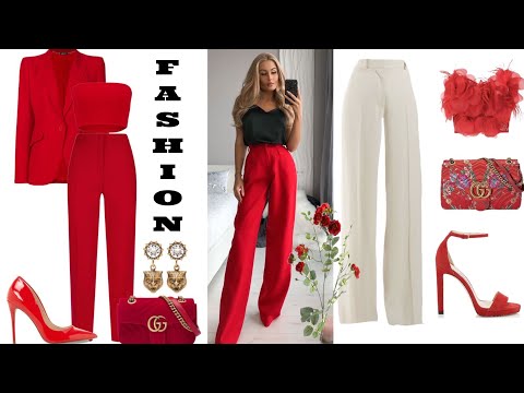 COLORES DE MODA 2022 / COMBINA EL COLOR ROJO PASIÓN COLOR EN TENDENCIA FASHION OUTFITS