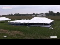 Celina 80 x 180 Classic Pole Tent with Aluminum Poles and Striped Top
