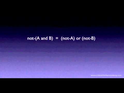Propositional Logic: not-(A and B)