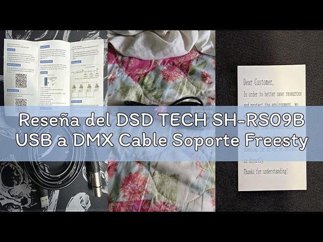 Vídeo relacionado con DSD TECH SH-RS09B USB a DMX Cable Soporte Freestyler QLC y Pi Open Lighting(1.8M/5.9FT)
