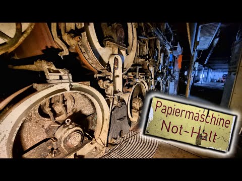 Nichts geht mehr !!! Die Maschinen stehen seit Jahrzehnten still... in der MEGANTISCHEN PAPIERFABRIK