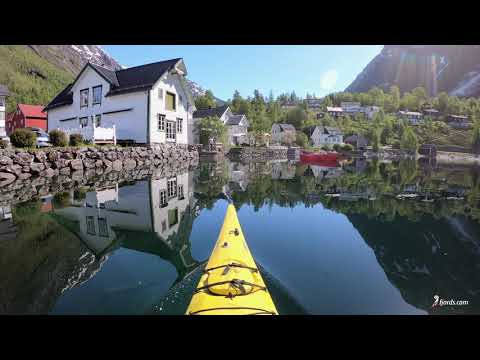 FJORDS NORWAY - Kayaking Lake Oppstrynsvatnet at Hjelle