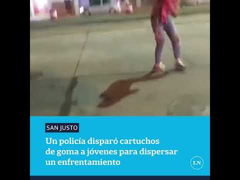 Un policía disparó cartuchos de goma a jóvenes para dispersar un enfrentamiento