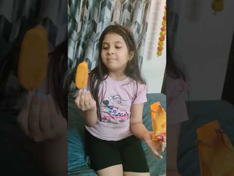 Indulging in the creamy delight of kwality Walls Alphonso ice cream! 🍨🌟 #KaviKnowsBest #mango