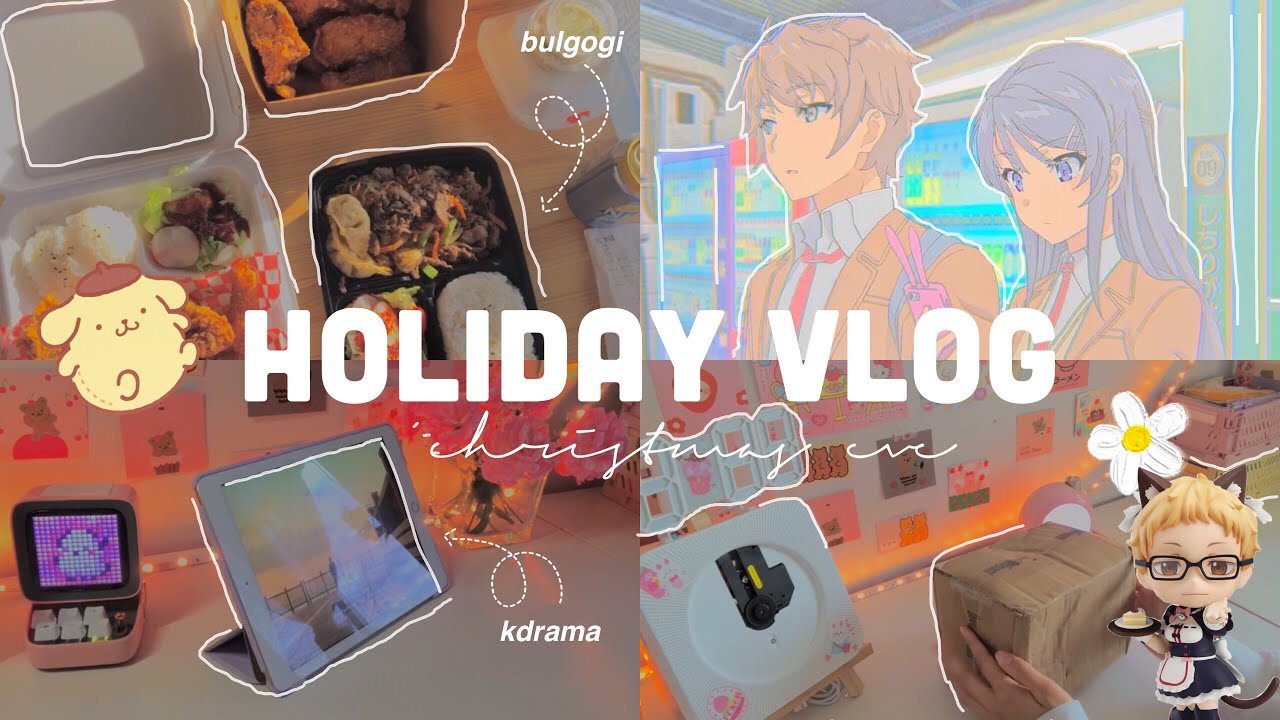 holiday vlog: opening gifts, jujutsu kaisen manga, last min shopping , anime ft. Divoom & Craspire
