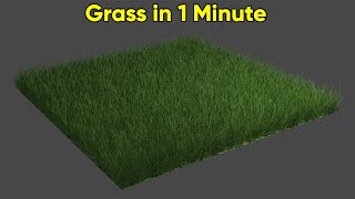 Create realistic grass in 1 minute in Blender