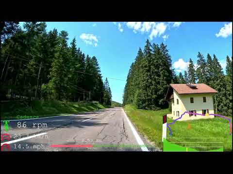 Fat Burning Indoor Cycling Dolomites with Telemetry Overlay 4K Video