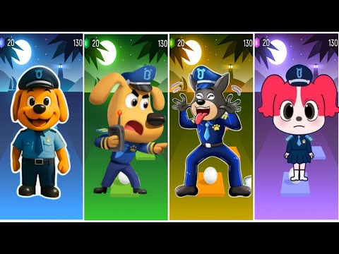 SHERIFF LABRADOR EXE vs DOBIE EXE vs SHERIFF PAPILLON EXE x Coffin Dance | part 51 Tiles Hop 