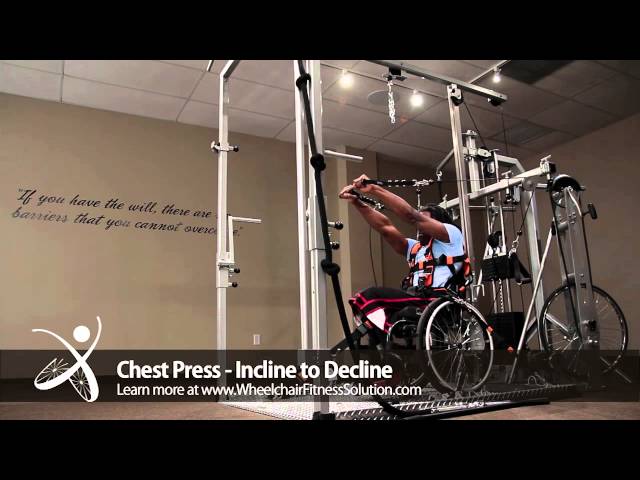 Wheelchair Fitness Solution | Exercise: Chest Press – Incline to Decline (27 of 40)