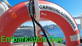 Carnival luminosa Embarkation Day.  