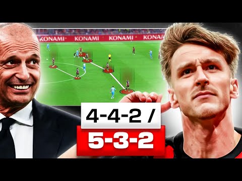What Makes Allegri's 5-3-2 and 4-4-2 Hybrid so EFFECTIVE At AC Milan!