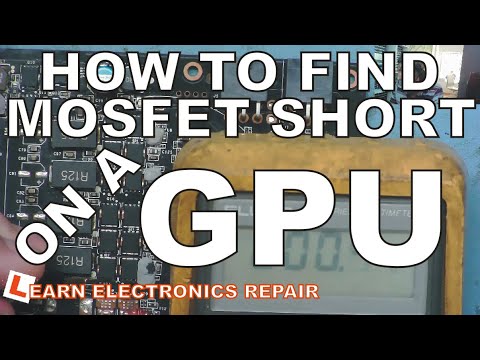 How To Locate Short Circuit Mosfets on a GPU.  Learn Electronics Repair #063. Short Circuit Tracing