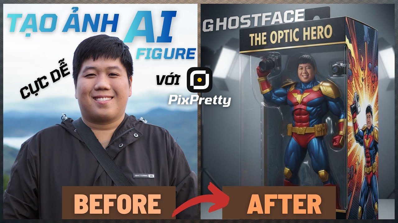 PixPretty AI: Xoá phông nền và tạo ảnh AI Figure hoặc GhostFace cực dễ