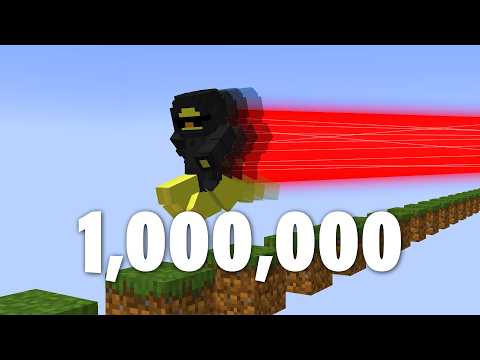 ماين كرافت ولكن لازم امشي 1,000,000 بلوكة 🔥 !!