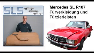 Mercedes SL R107: Boczek drzwi, listwy, uszczelki i szczotki szyb