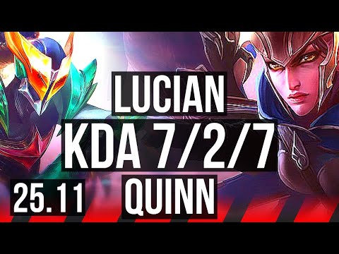 LUCIAN vs QUINN (TOP) | 7/2/7 | KR Challenger | 25.11